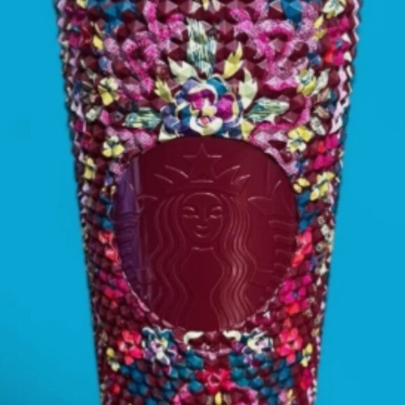 🍁 NWT Starbucks 2025 Fall Floral Studded Venti 24oz Cold Cup Tumbler - Picture 6 of 6